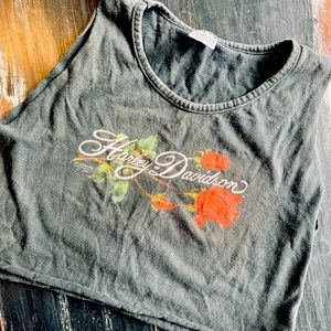 Vintage Harley Davidson Muscle Tee cut off
